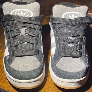 Adidas Campus '00s Beta Athletic Sneakers- Carbon/White/Core Black